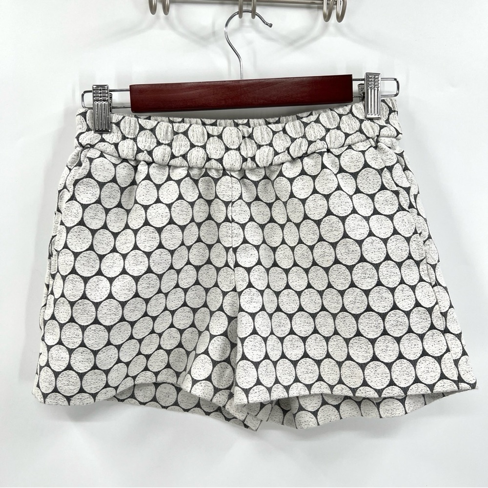 J. CREW FACTORY Woman's Gray & White Polka Dot Casual Shorts Size 0